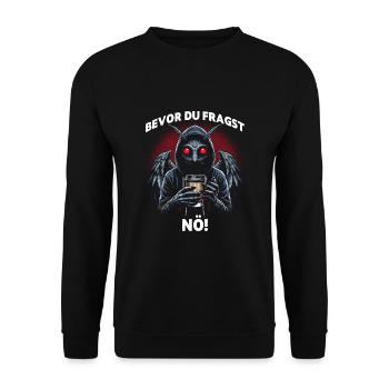 Avant de demander non, - Sweat-shirt Unisexe - noir - Devant - Alina (178cm) & Michal (187cm)