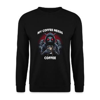 Mon café a besoin de café - Sweat-shirt Unisexe - noir - Devant - Alina (178cm) & Michal (187cm)