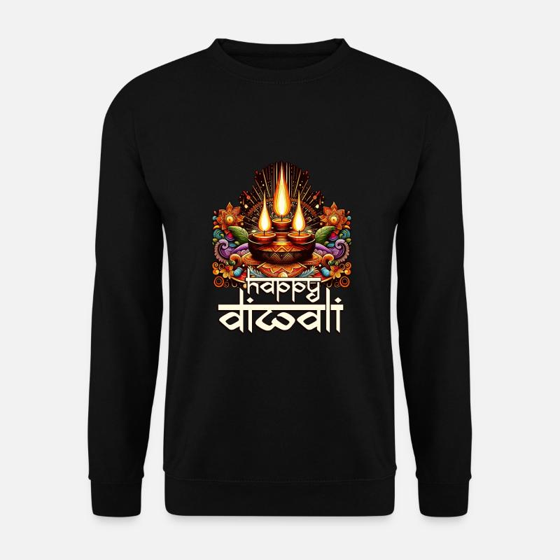 Happy Diwali - Unisex Pullover - Schwarz