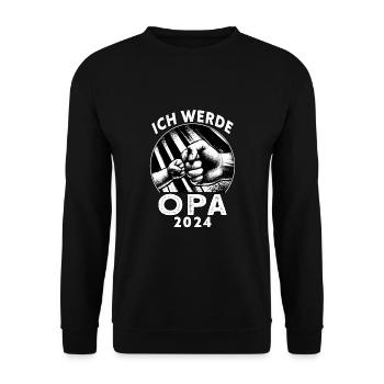 I'm going to be a grandpa in 2024 - Unisex Sweatshirt - black - Front - Alina (178cm) & Michal (187cm)
