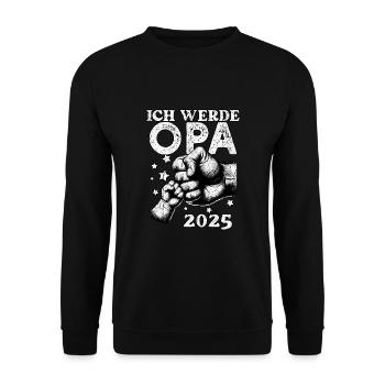 I'm going to be grandpa in 2025 - Unisex Sweatshirt - black - Front - Alina (178cm) & Michal (187cm)