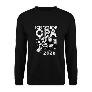 Je serai grand-père en 2026 - Sweat-shirt Unisexe - noir - Devant - Alina (178cm) & Michal (187cm)