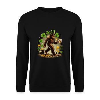 Irish Bigfoot Beer - Unisex Sweatshirt - black - Front - Alina (178cm) & Michal (187cm)