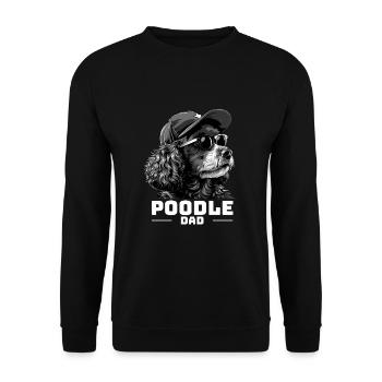 Papa caniche - Sweat-shirt Unisexe - noir - Devant - Alina (178cm) & Michal (187cm)