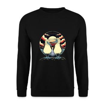 Blue-footed boobies couple - Unisex Sweatshirt - black - Front - Alina (178cm) & Michal (187cm)