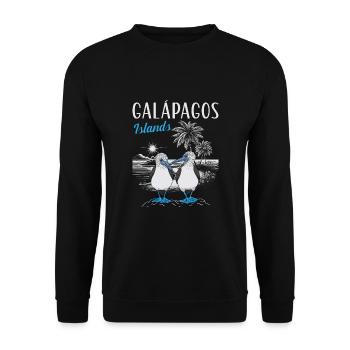 Galápagos Islands - Unisex Sweatshirt - black - Front - Alina (178cm) & Michal (187cm)
