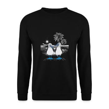 Fou à pieds bleus - Sweat-shirt Unisexe - noir - Devant - Alina (178cm) & Michal (187cm)