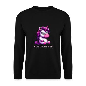 Rien ne brille, juste têtu - Sweat-shirt Unisexe - noir - Devant - Alina (178cm) & Michal (187cm)