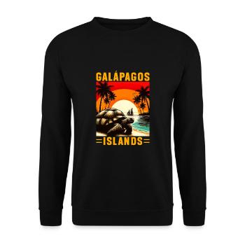 Galápagos Islands - Unisex Sweatshirt - black - Front - Alina (178cm) & Michal (187cm)