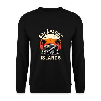 Galapagos Giant Tortoise Galápagos Islands - Unisex Pullover - Schwarz - Vorne - Alina (178cm) & Michal (187cm)