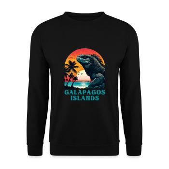 Galápagos Islands - Unisex Sweatshirt - black - Front - Alina (178cm) & Michal (187cm)