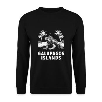 Meeresleguan Galápagos-Inseln - Unisex Pullover - Schwarz - Vorne - Alina (178cm) & Michal (187cm)