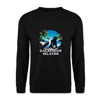 Galápagos Islands - Unisex Sweatshirt - black - Front - Alina (178cm) & Michal (187cm)