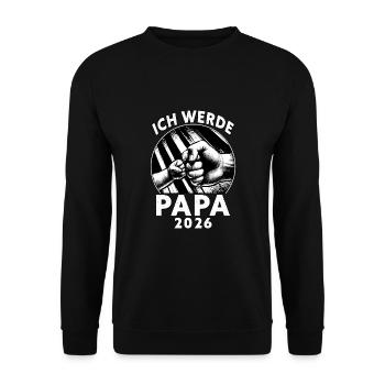 Je serai papa en 2026 - Sweat-shirt Unisexe - noir - Devant - Alina (178cm) & Michal (187cm)