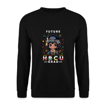 Future HBCU - Unisex Sweatshirt - black - Front - Alina (178cm) & Michal (187cm)