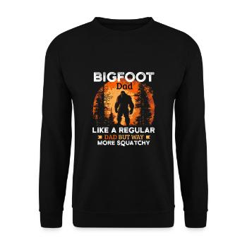 Bigfoot Dad Like A Regular Dad But Way More - Unisex Pullover - Schwarz - Vorne - Alina (178cm) & Michal (187cm)
