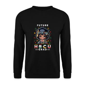 Future HBCU - Unisex Sweatshirt - black - Front - Alina (178cm) & Michal (187cm)