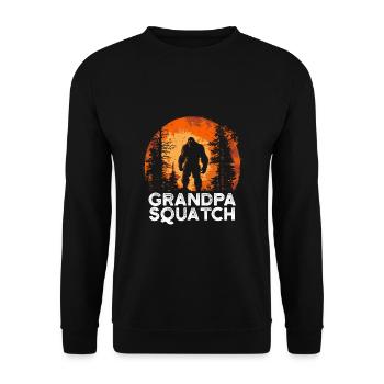 Grandpa Squatch - Unisex Sweatshirt - black - Front - Alina (178cm) & Michal (187cm)