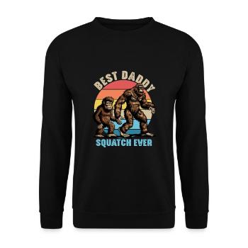 Best Daddy Squatch Ever - Unisex Sweatshirt - black - Front - Alina (178cm) & Michal (187cm)