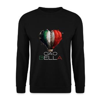 Ciao Bella - Unisex Sweatshirt - black - Front - Alina (178cm) & Michal (187cm)