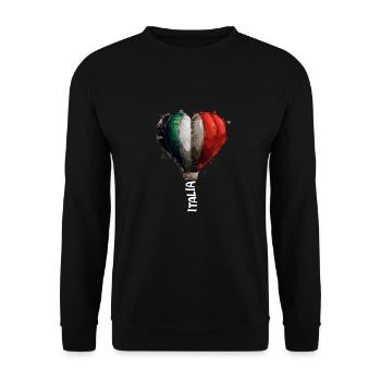 Italia - Sweat-shirt Unisexe - noir - Devant - Alina (178cm) & Michal (187cm)
