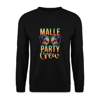 Malle Party Crew - Unisex Sweatshirt - black - Front - Alina (178cm) & Michal (187cm)