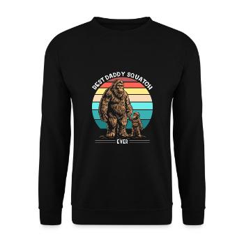 Best Daddy Squatch Ever - Unisex Sweatshirt - black - Front - Alina (178cm) & Michal (187cm)