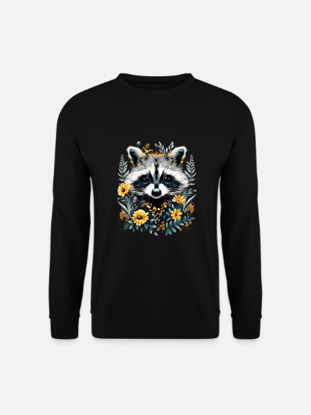 Raton laveur Cottagecore - Sweat-shirt Unisexe - noir
