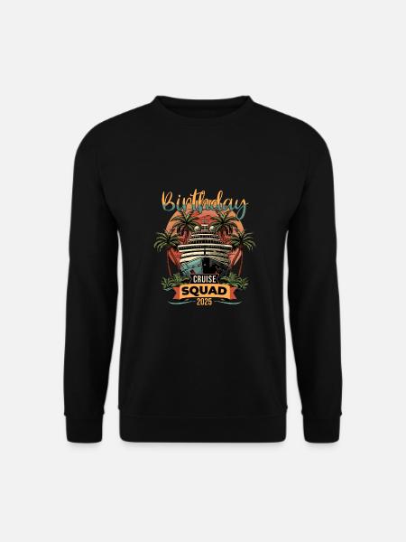 Birthday Cruise Squad 2025 - Unisex Sweatshirt - black