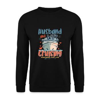 Mari Femme Partenaires de croisière pour la vie - Sweat-shirt Unisexe - noir - Devant - Alina (178cm) & Michal (187cm)