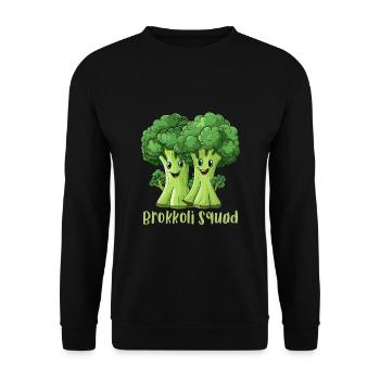 Escouade Brocoli - Sweat-shirt Unisexe - noir - Devant - Alina (178cm) & Michal (187cm)
