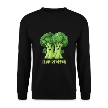 Équipe Brocoli - Sweat-shirt Unisexe - noir - Devant - Alina (178cm) & Michal (187cm)