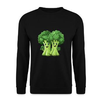 Couple de brocoli - Sweat-shirt Unisexe - noir - Devant - Alina (178cm) & Michal (187cm)