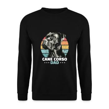 Papa Cane Corso - Sweat-shirt Unisexe - noir - Devant - Alina (178cm) & Michal (187cm)