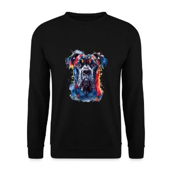 Colorful Cane Corso - Unisex Sweatshirt - black - Front - Alina (178cm) & Michal (187cm)