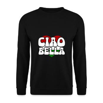 Ciao Bella - Unisex Sweatshirt - black - Front - Alina (178cm) & Michal (187cm)