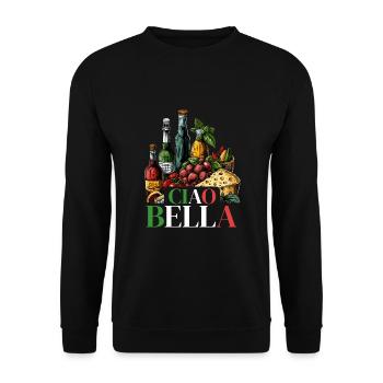Ciao Bella - Unisex Sweatshirt - black - Front - Alina (178cm) & Michal (187cm)