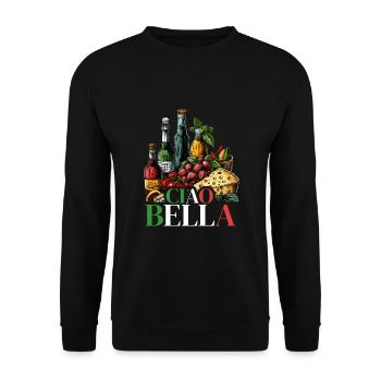 Ciao Bella - Unisex Sweatshirt - black - Front - Alina (178cm) & Michal (187cm)