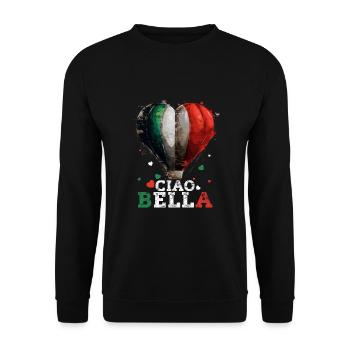 Ciao Bella - Unisex Sweatshirt - black - Front - Alina (178cm) & Michal (187cm)