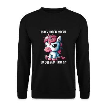 Ne me regarde pas sur ce ton - Sweat-shirt Unisexe - noir - Devant - Alina (178cm) & Michal (187cm)