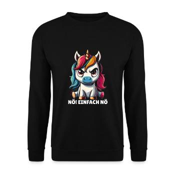 Nope just nope - Unisex Sweatshirt - black - Front - Alina (178cm) & Michal (187cm)