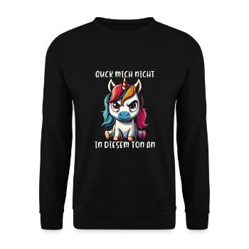 Ne me regarde pas sur ce ton - Sweat-shirt Unisexe - noir - Devant - Alina (178cm) & Michal (187cm)