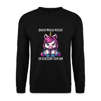 Ne me regarde pas sur ce ton - Sweat-shirt Unisexe - noir - Devant - Alina (178cm) & Michal (187cm)