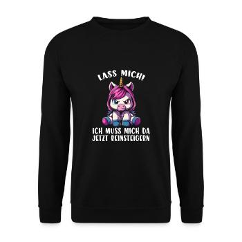 Laissez-moi entrer dans le vif du sujet maintenant - Sweat-shirt Unisexe - noir - Devant - Alina (178cm) & Michal (187cm)