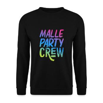 Malle Party Crew - Unisex Sweatshirt - black - Front - Alina (178cm) & Michal (187cm)