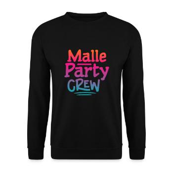 Malle Party Crew - Unisex Sweatshirt - black - Front - Alina (178cm) & Michal (187cm)