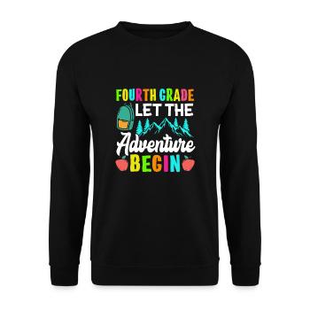 Fourth Grade Let The Adventure Begin - Unisex Sweatshirt - black - Front - Alina (178cm) & Michal (187cm)