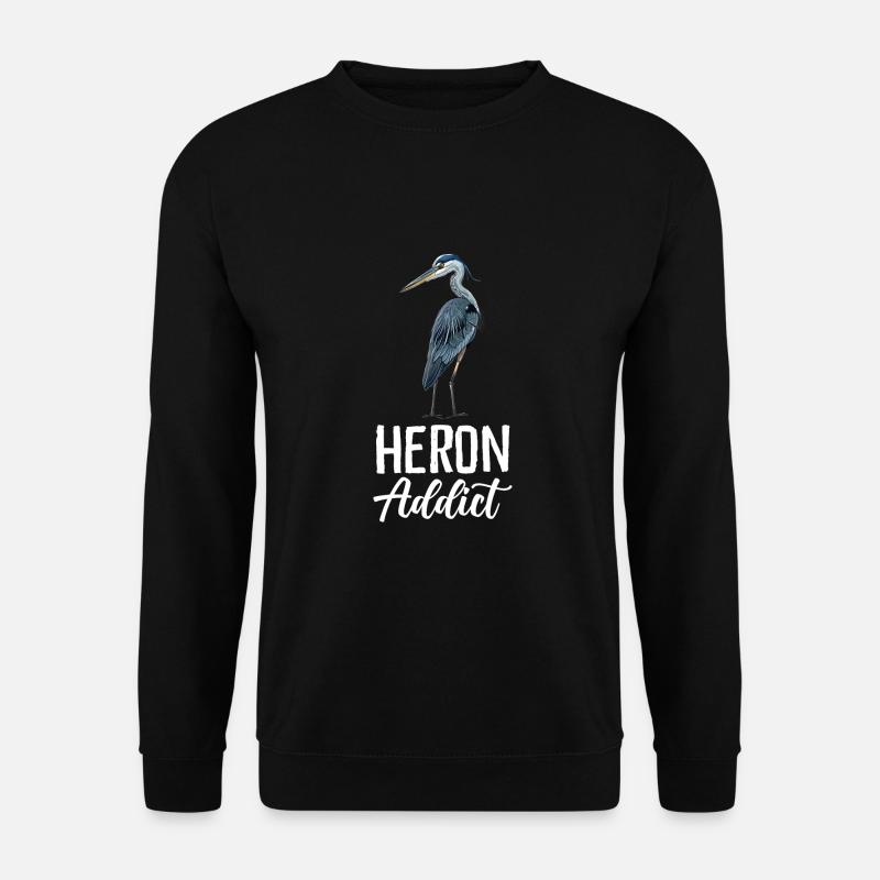 Heron Addict - Unisex Pullover - Schwarz