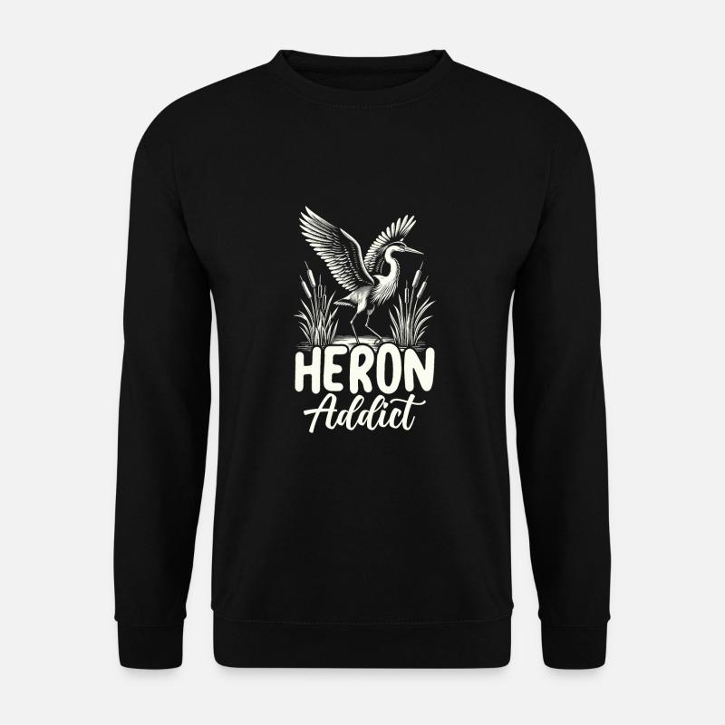 Heron Addict - Unisex Pullover - Schwarz