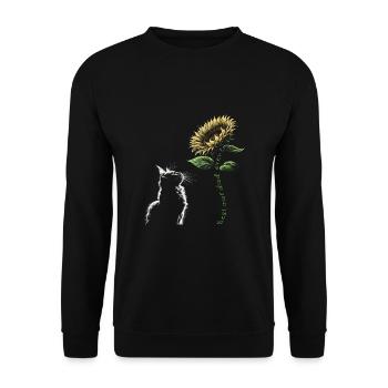 Meilleur papa chat de tous les temps - Sweat-shirt Unisexe - noir - Devant - Alina (178cm) & Michal (187cm)